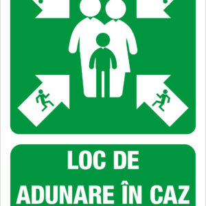 Indicator PSI Loc de adunare in caz de incendiu 20x30 cm V8