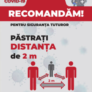 Poster hartie Distantare - Covid 19 A1 59x84 cm