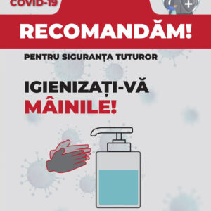 Poster hartie Igienizati mainile - Covid 19 A4 21x29 cm