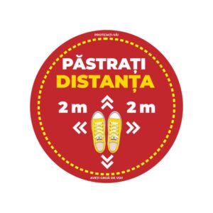 Sticker podea Cerc Tenisi pentru pastrarea distantei - Covid 19