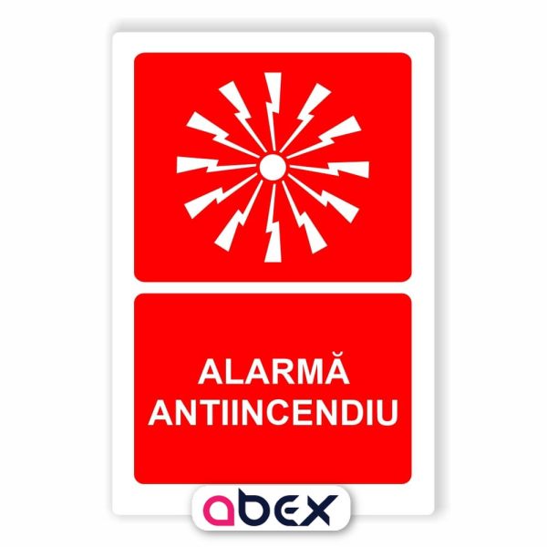 Alarma antiincendiu PSI placa sticker autocolant