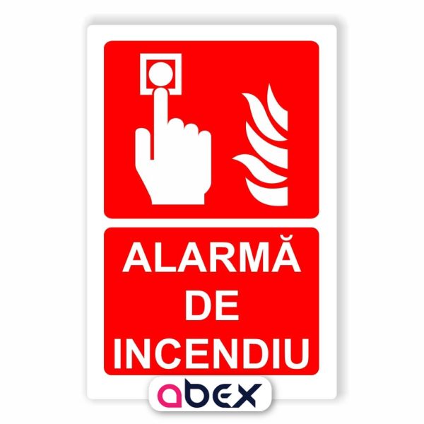 Alarma de incendiu indicator PSI placa sticker autocolant