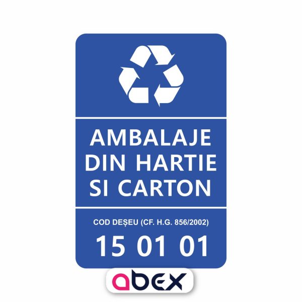 Simboluri de Reciclare Ambalaje din hartie si carton  15 01 01