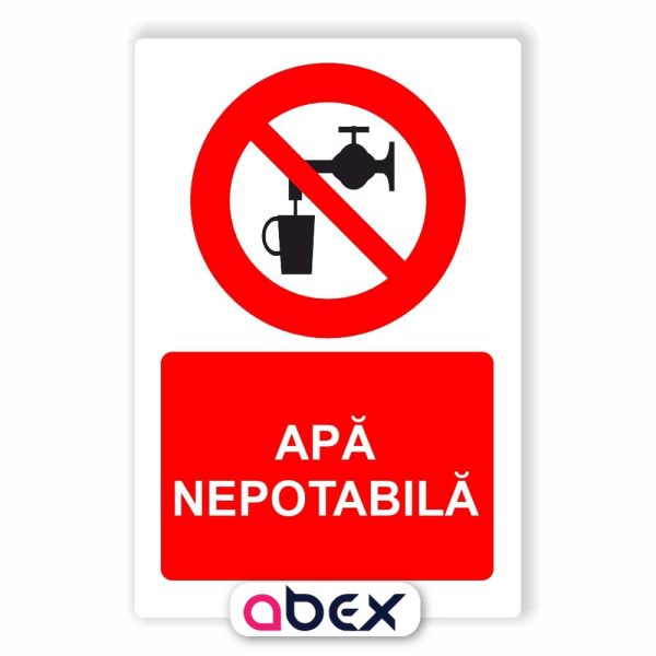 Apa nepotabila – Panou Indicator de Interzicere