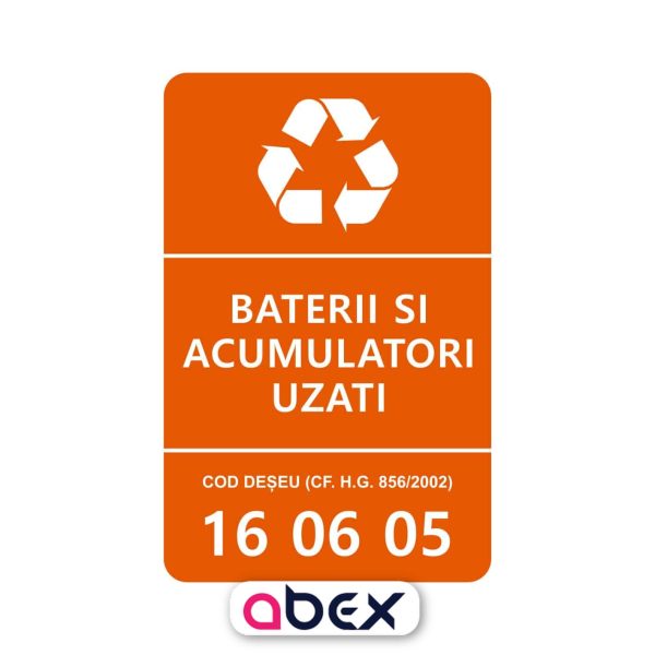 Simboluri de Reciclare Baterii si acumulatori uzati 16 06 05