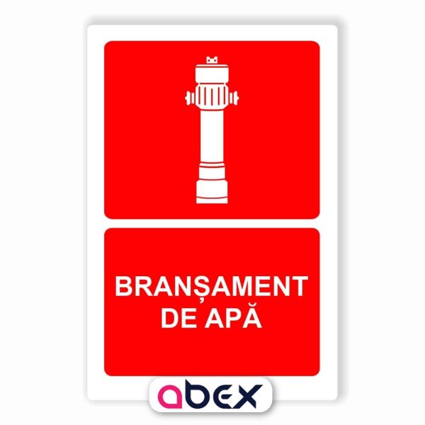 Bransament de apa PSI placa sticker autocolant