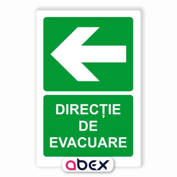 Directie de evacuare – Indicator de prim ajutor, salvare sau situatii de urgenta