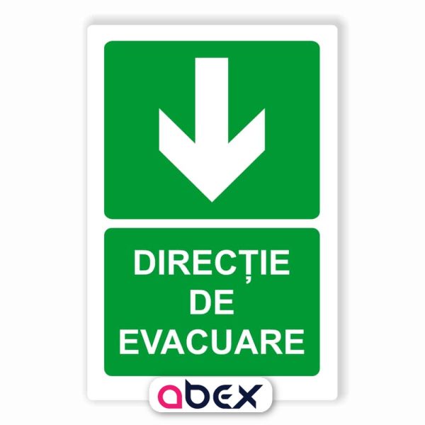 Directie de evacuare – Indicator de prim ajutor, salvare sau situatii de urgenta