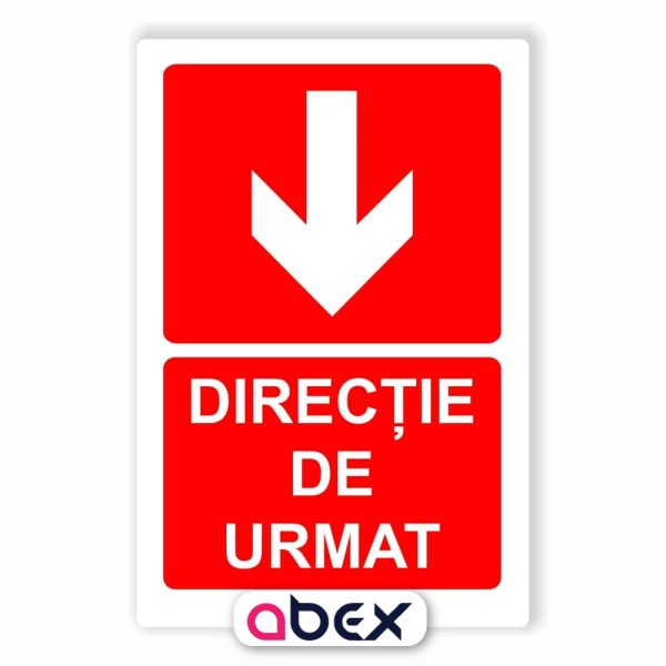 Directie de urmat PSI placa sticker autocolant