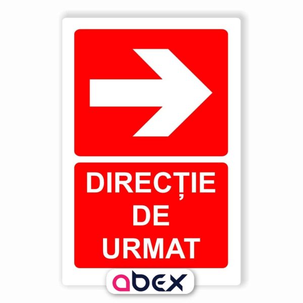 Directie de urmat PSI placa sticker autocolant