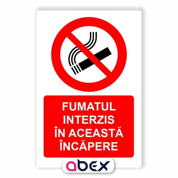 Fumatul interzis in aceasta incapare – Panou Indicator de Interzicere