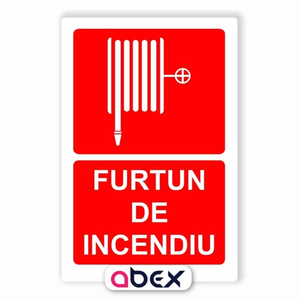 Furtun de incendiu PSI placa sticker autocolant