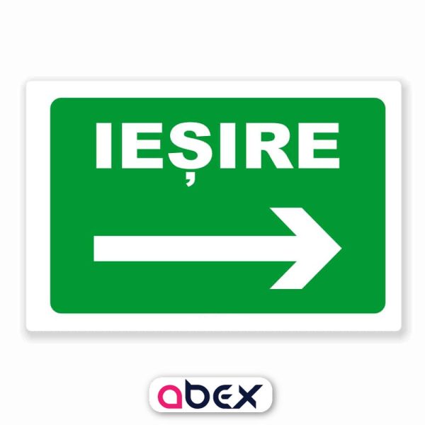 Iesire – Indicator de prim ajutor, salvare sau situatii de urgenta