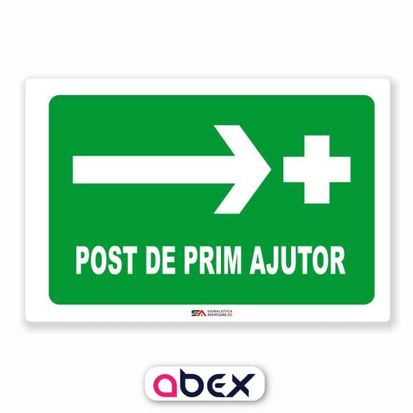 Post de prim ajutor – Indicator de prim ajutor, salvare sau situatii de urgenta