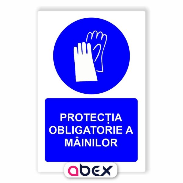 Potectia obligatorie a mainilor – Indicator Panou Obligativitate