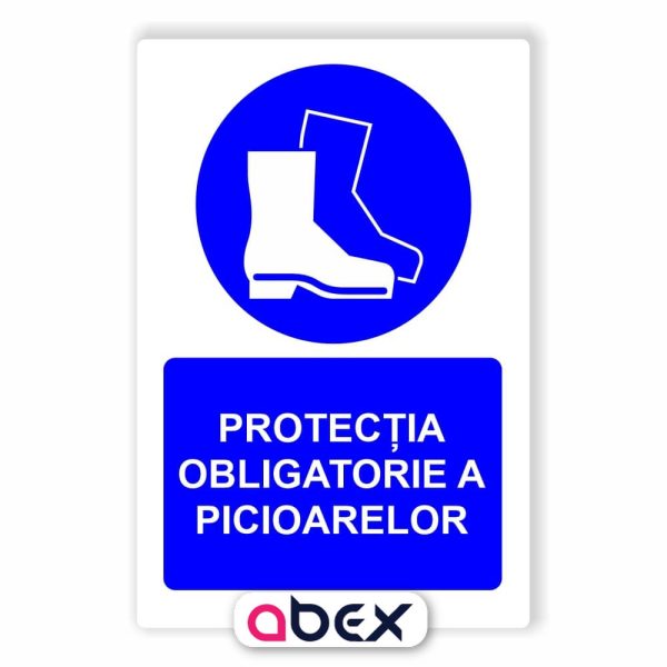 Protectia obligatorie a picioarelor – Indicator Panou Obligativitate