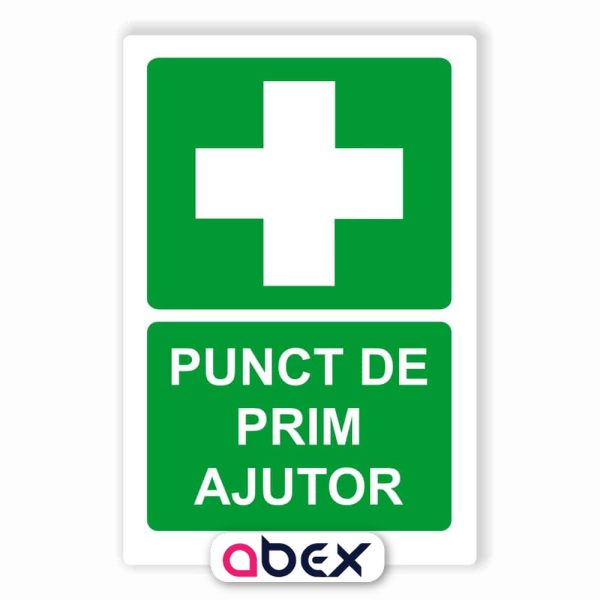 Punct de prim ajutor – Indicator de prim ajutor, salvare sau situatii de urgenta